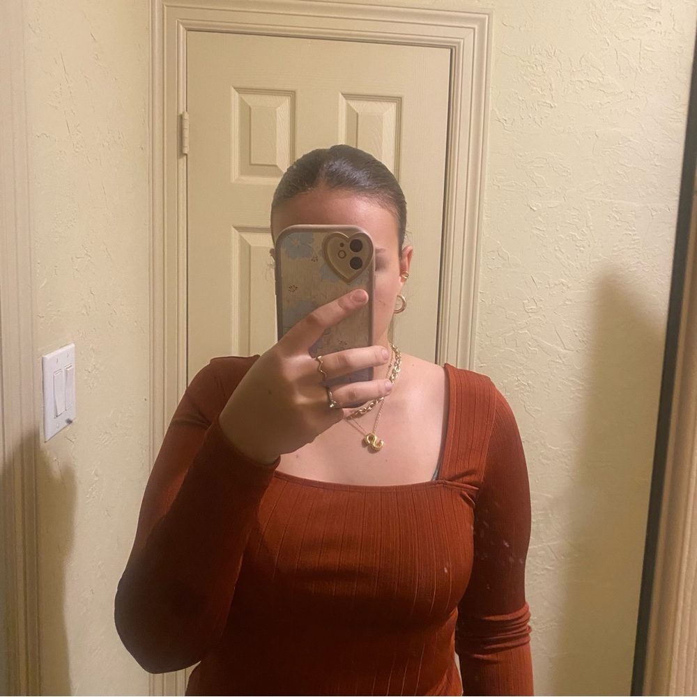 Rust Long Sleeve Bodysuit